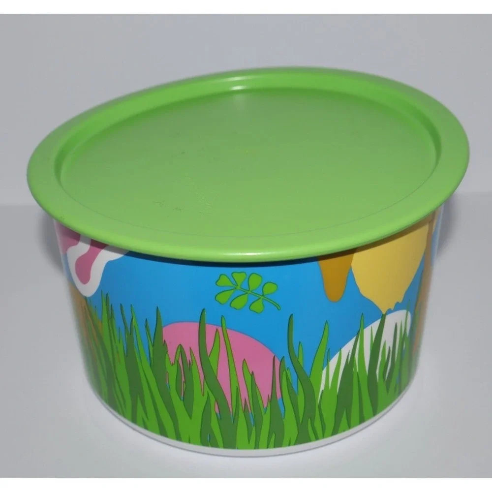 TUPPERWARE Easter Spring Bunny Chick Stacking Storage Canister Set of 3 w/ Lids